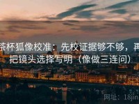 茶杯狐像校准：先校证据够不够，再把镜头选择写明（像做三连问）