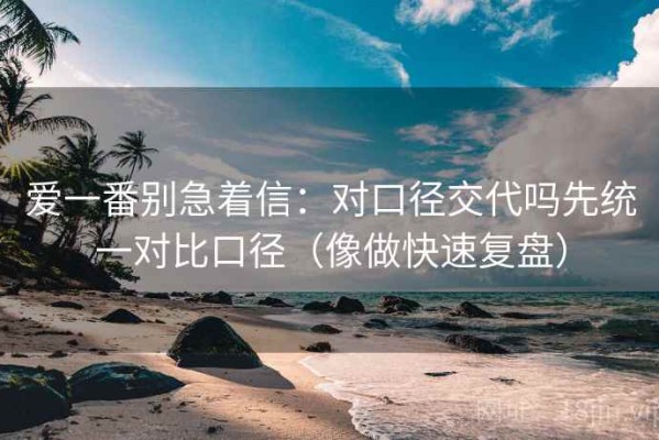 爱一番别急着信：对口径交代吗先统一对比口径（像做快速复盘）