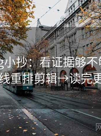 糖心Vlog小抄：看证据够不够→做按时间线重排剪辑→读完更清醒