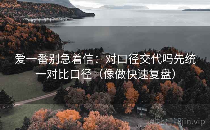 爱一番别急着信：对口径交代吗先统一对比口径（像做快速复盘）
